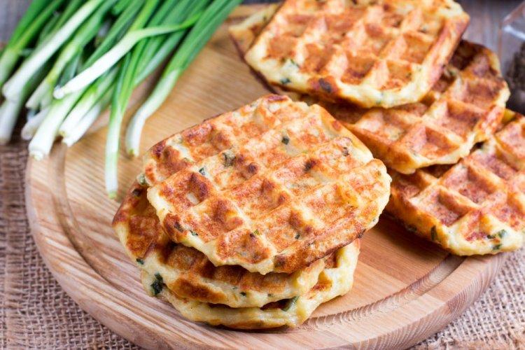 Viennese Waffles with Sausage in a Multi-Baker