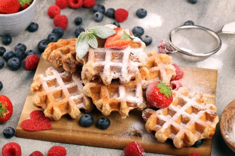 Viennese Waffles with Kefir in a Multi-Baker