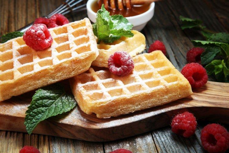 Cottage Cheese Viennese Waffles in a Multi-Baker