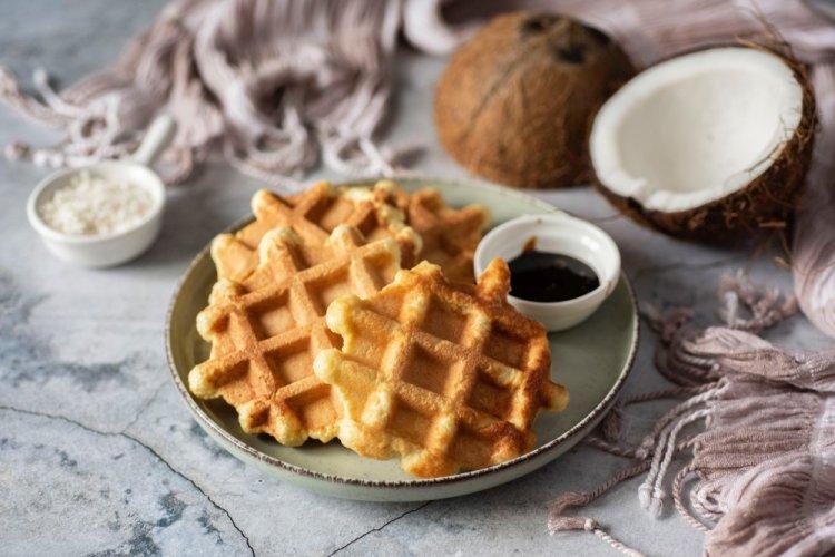 Coconut Viennese Waffles in a Multi-Baker