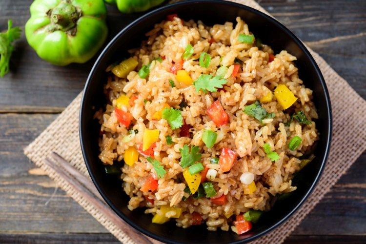 Rice with Vegetables in an Air Fryer