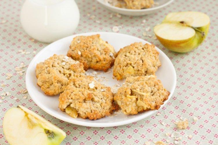 Galletas de manzana y avena para diabéticos