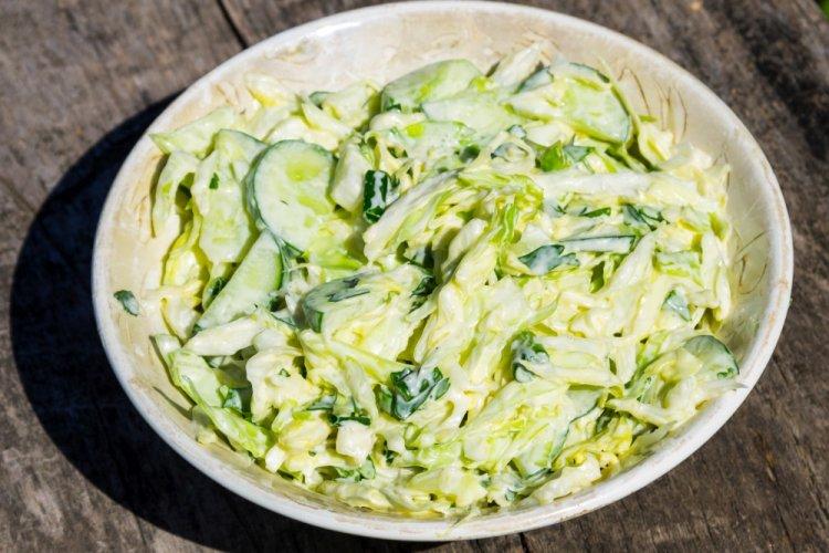 Squid, Cucumber, and Cabbage Salad