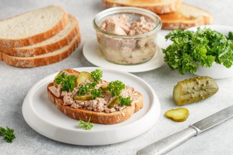 Cod Liver and Pickled Cucumber Bruschetta