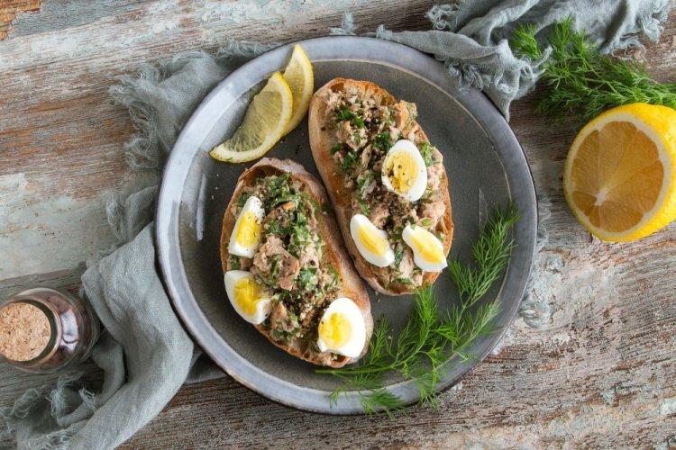Cod Liver and Tomato Bruschetta