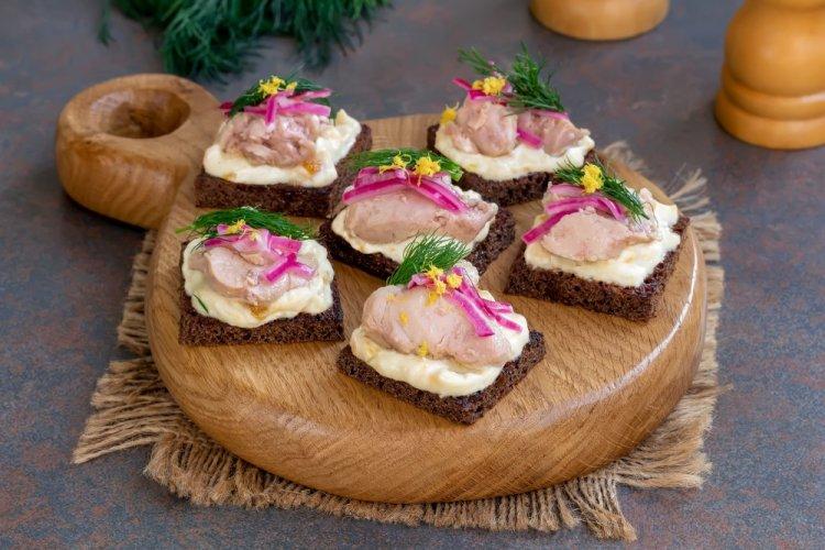 Cod Liver and Jam Bruschetta