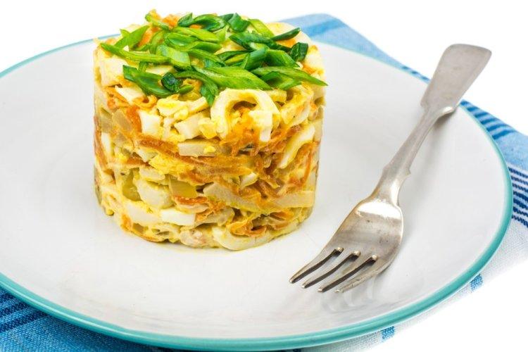 Squid, Egg, and Korean Carrot Salad