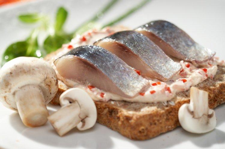Bruschetta with Herring and Grainy Mustard