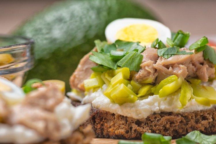 Cod Liver and Avocado Canapes