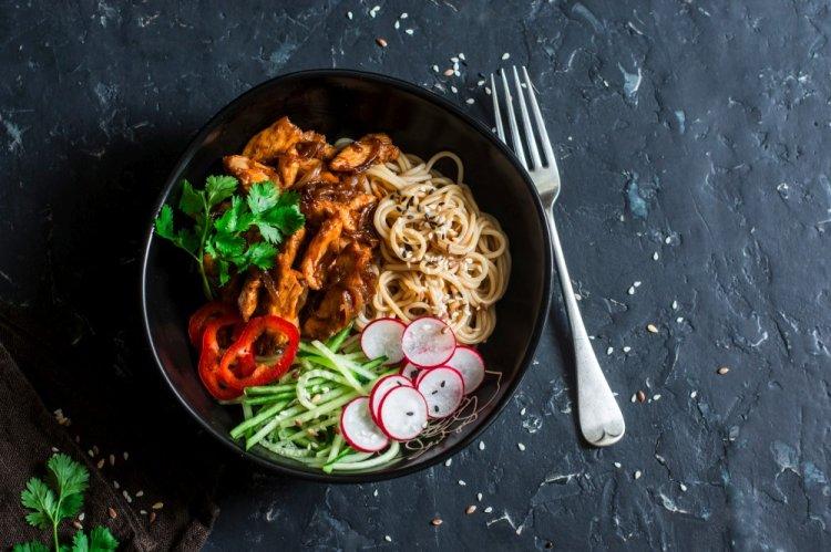 Rice Noodle and Chicken Bowl