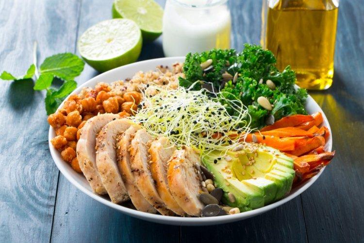 Chicken, Chickpea, and Sweet Potato Bowl