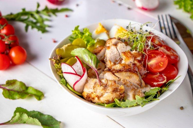 Chicken, Avocado, and Mushroom Bowl