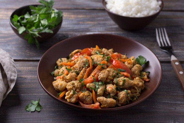 Carne de soja al estilo coreano