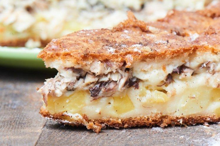 Sardine and Potato Pour-Over Pie