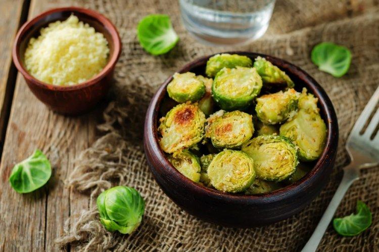 Brussels Sprouts with Parmesan in an Air Fryer