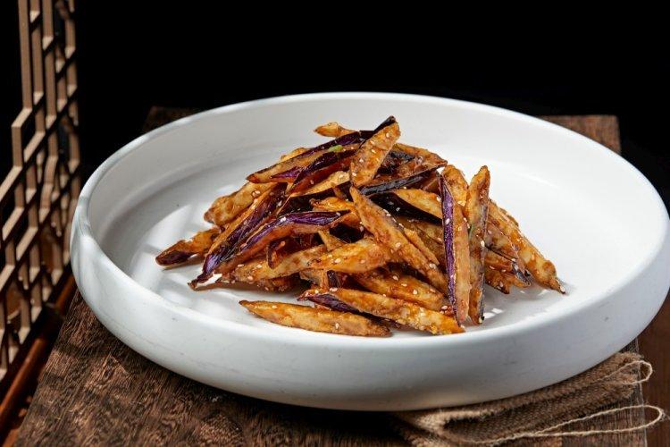 Berenjenas con salsa de soja y sésamo al horno