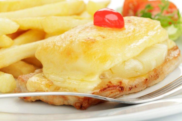 Filetes de cerdo con piña en freidora de aire
