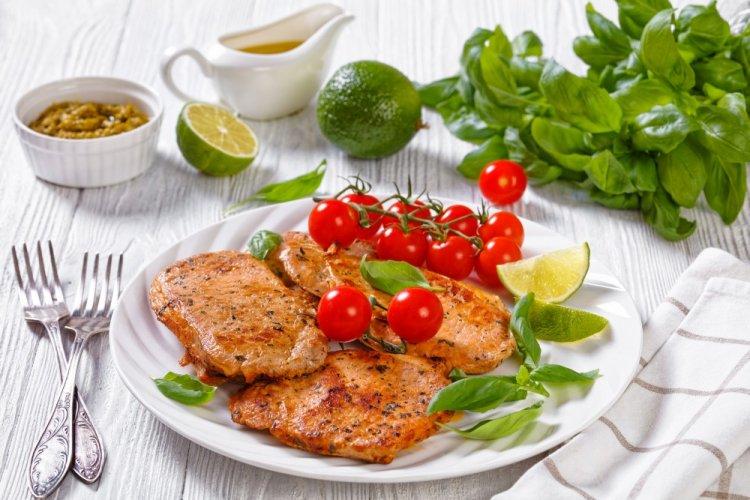 Filetes de cerdo a la mexicana en freidora de aire