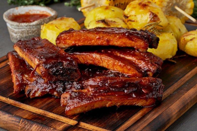 Pork Ribs in BBQ Sauce in an Air Fryer