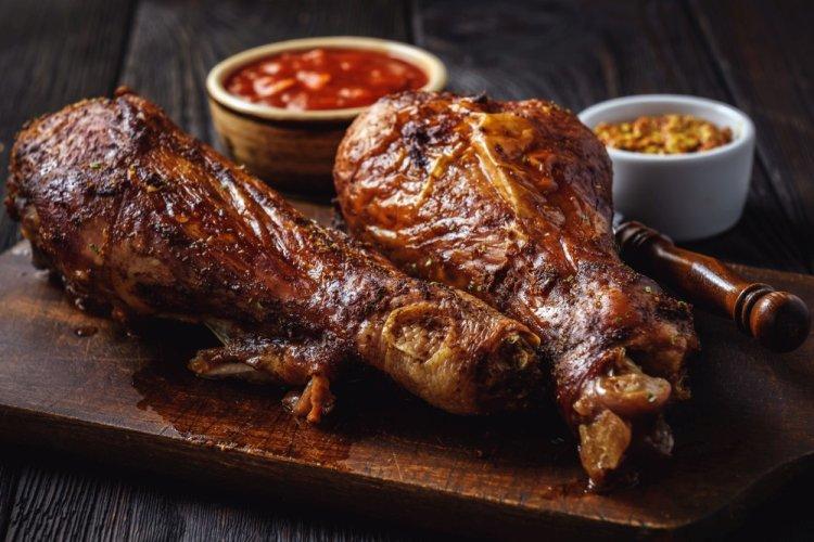 Turkey Drumsticks in Honey-Mustard Marinade in an Air Fryer