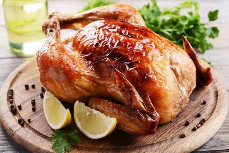 Whole Chicken with Garlic and Herbs in an Air Fryer