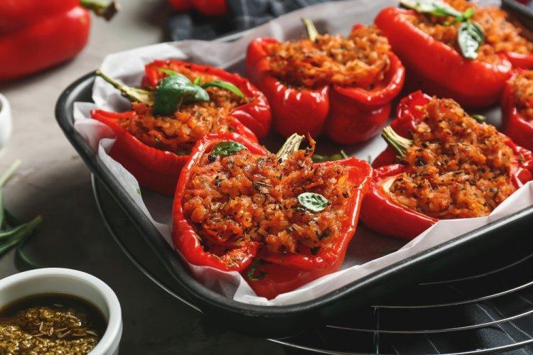 Stuffed Peppers with Rice and Vegetables