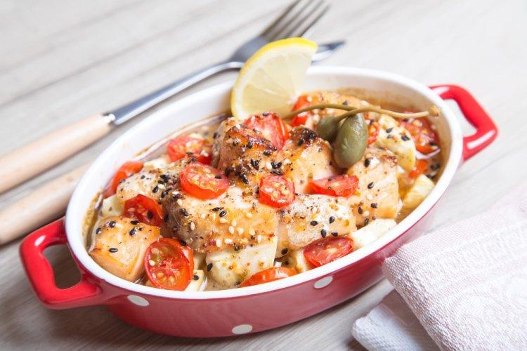 Healthy Baked Trout with Vegetables