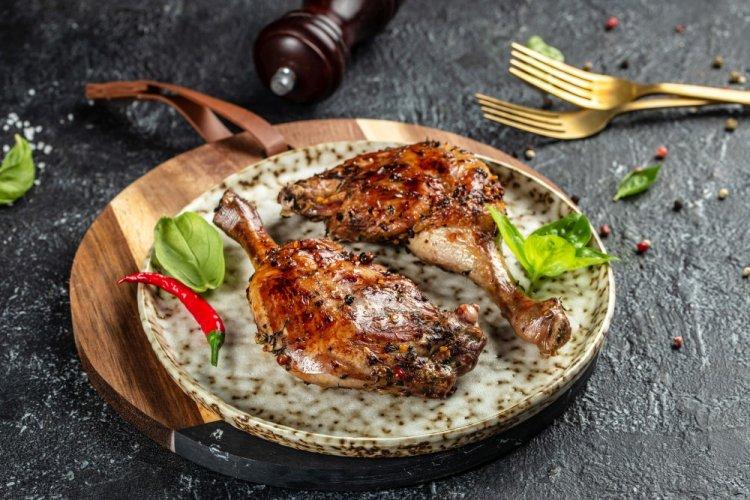 Duck Legs in Beer Marinade on the Grill