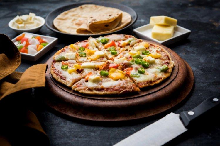 Roti Flatbread Pizza in a Pan