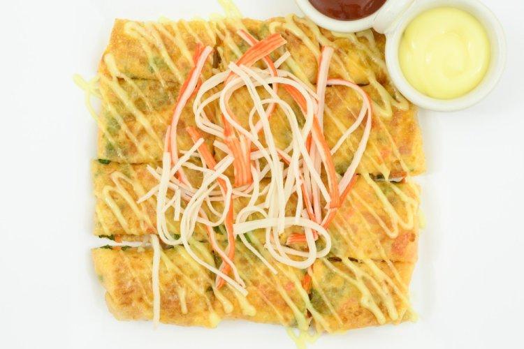Roti Flatbread with Crab Sticks in an Air Fryer