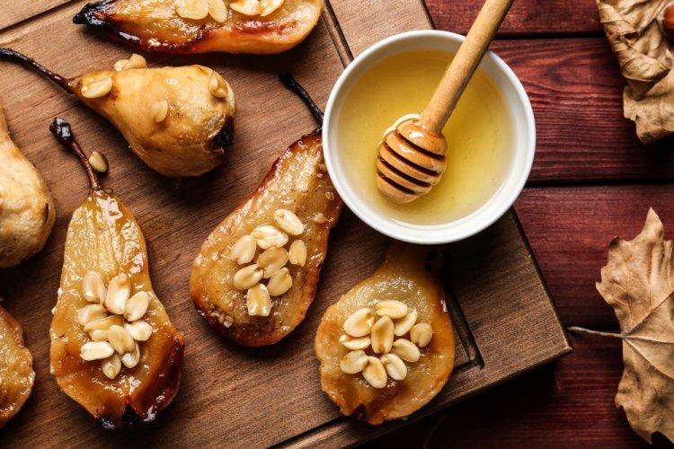 Pears Baked with Butter in the Oven