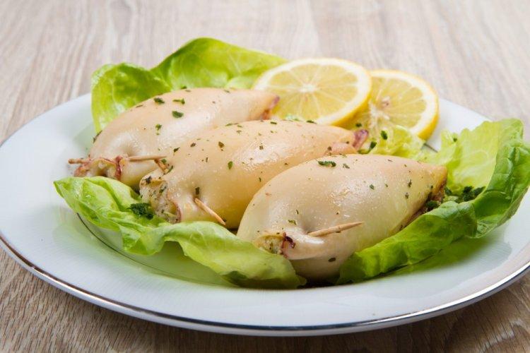Stuffed Squid with Cottage Cheese