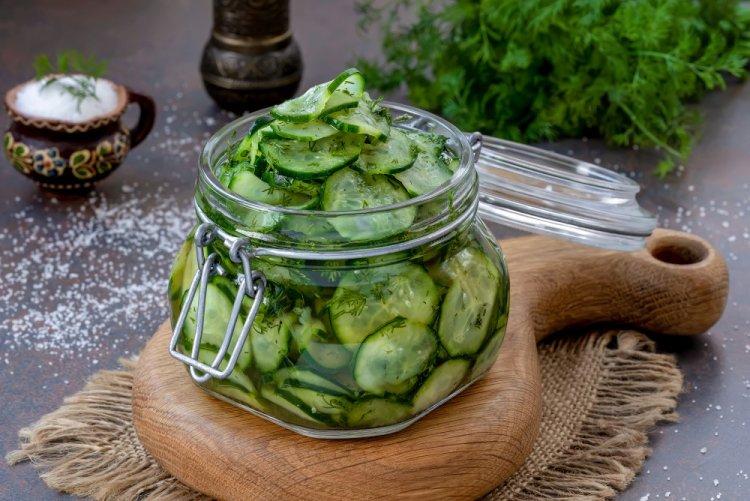 Cucumber Salad with Garlic and Herbs for Winter