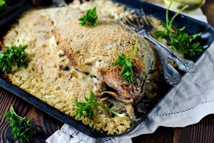 Crucian Carp in Sour Cream in the Oven