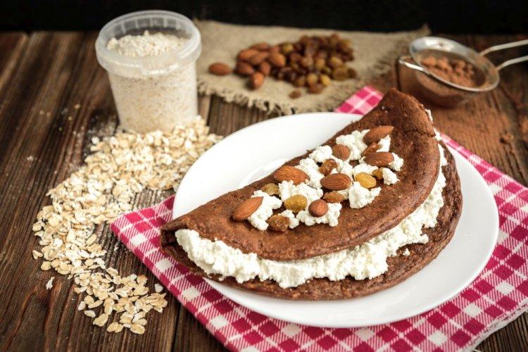 Chocolate Oat Pancake in Air Fryer