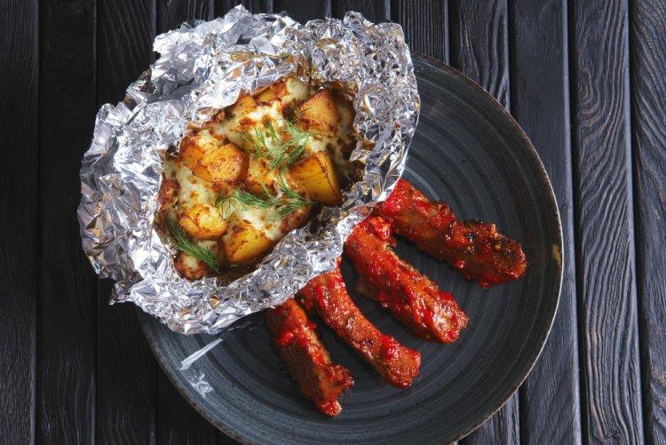 Potato Wedges in Foil on the Grill