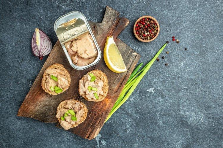Sandwiches with Black Bread, Cod Liver, and Egg