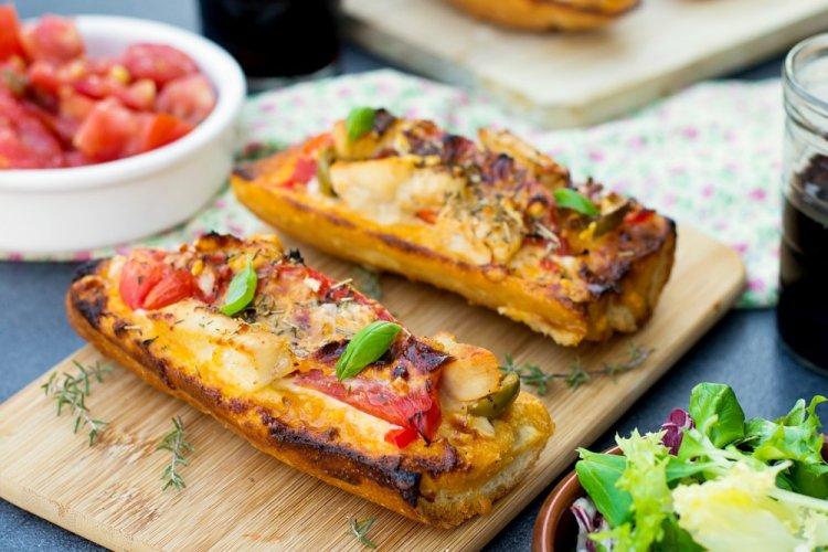 Hot Sandwiches with Chicken, Sun-Dried Tomatoes, and Pesto