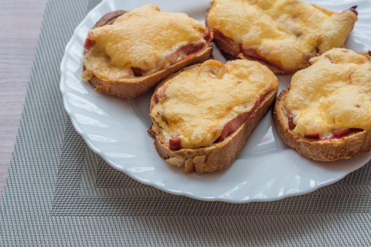 Hot Sandwiches with Sausage, Cheese, and Green Onions
