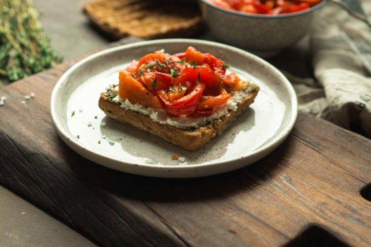 Roasted Pepper, Ham, and Feta Sandwiches