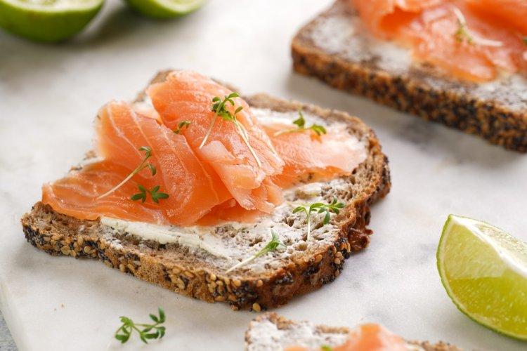 Salmon, Butter, and Cheese Sandwiches
