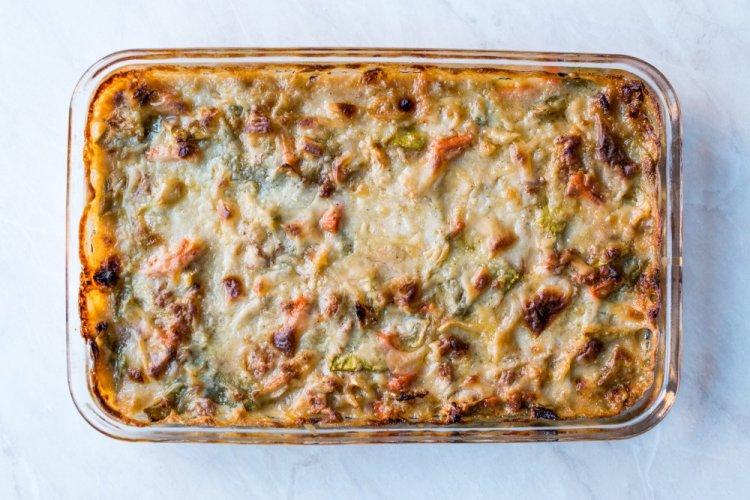 Casserole with Ground Meat and Hawaiian Mix
