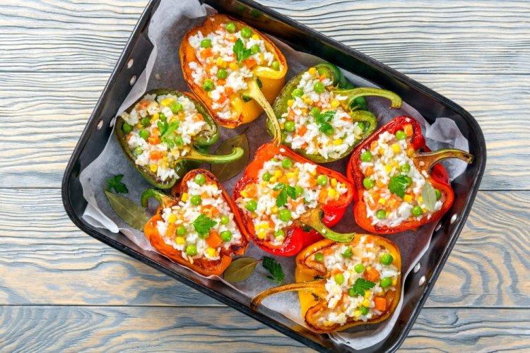 Bell Peppers Stuffed with Hawaiian Mix