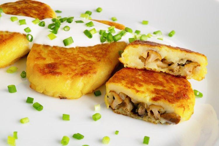 Potato Patties with Mushrooms