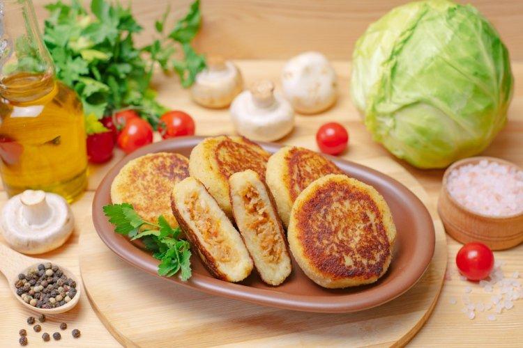 Lenten Potato Patties with Cabbage