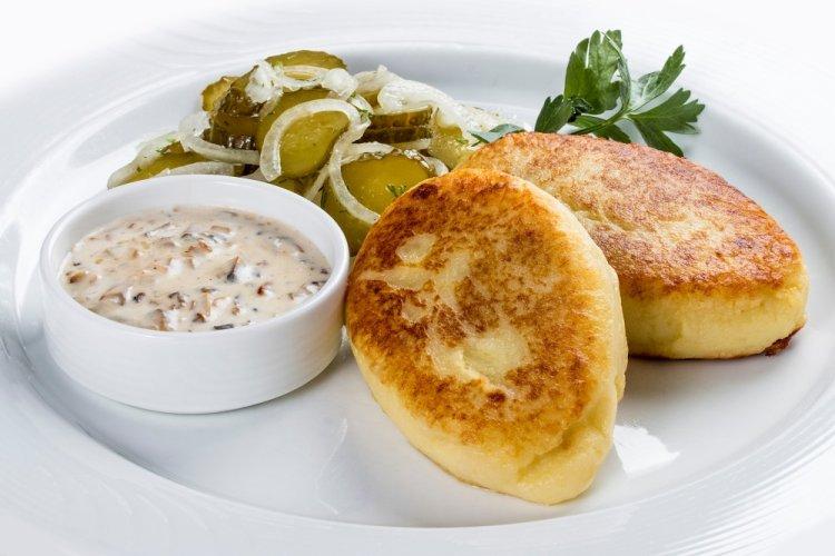Potato Patties with Ham and Cheese