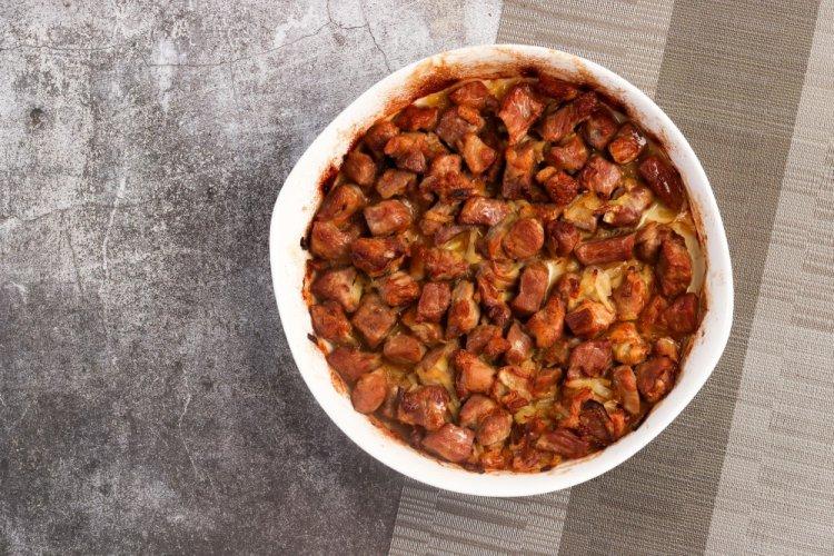 Pork Neck in Beer in the Oven
