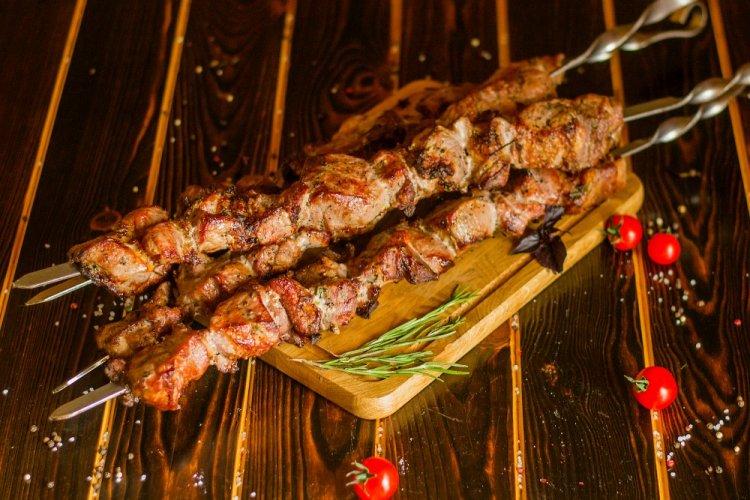 Pork Neck Shashlik (Skewered Meat)