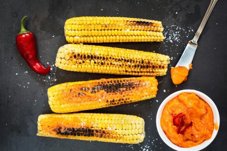 Spicy Honey Grilled Corn