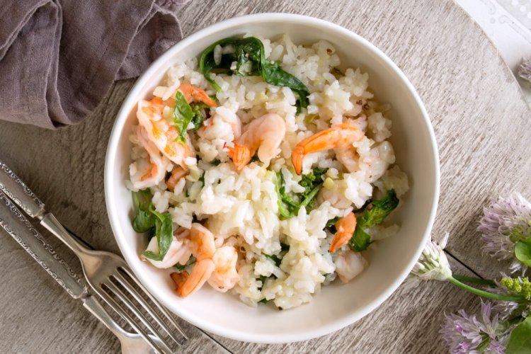 Risotto with Spinach and Shrimp